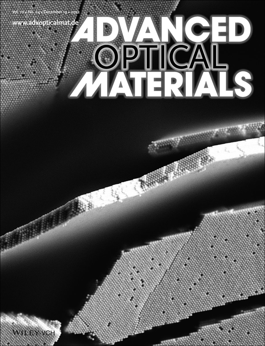 This beautiful cover depicts periodic arrangements of plasmonic nanoparticles with tiny gaps (< 5 nm) between particles.

Induced by polymer-based ligands, the gaps are key to boosting light-matter coupling <a href="/IIISchulzIII/">Florian Schulz</a> 

Learn more about this work: ow.ly/Cz6L50MciwC