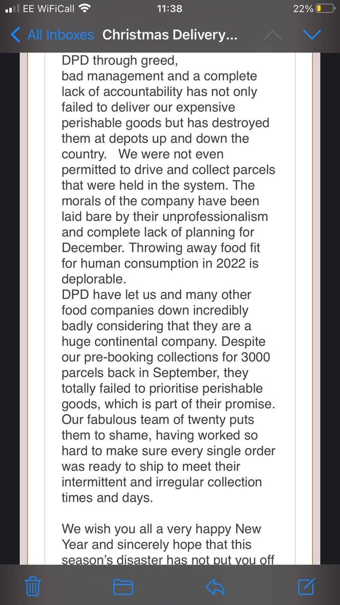 ChefConsultant's tweet photo. DPD poor service strikes again!
Feel sorry to @WelshSmokery , we have had experienced exactly same issues with DPD last year and it was main reason why we did not take risk this year!
Their level of incompetence is below any standards!
#poordelivery #dpdscandal https://t.co/FCIxbXAHsX
