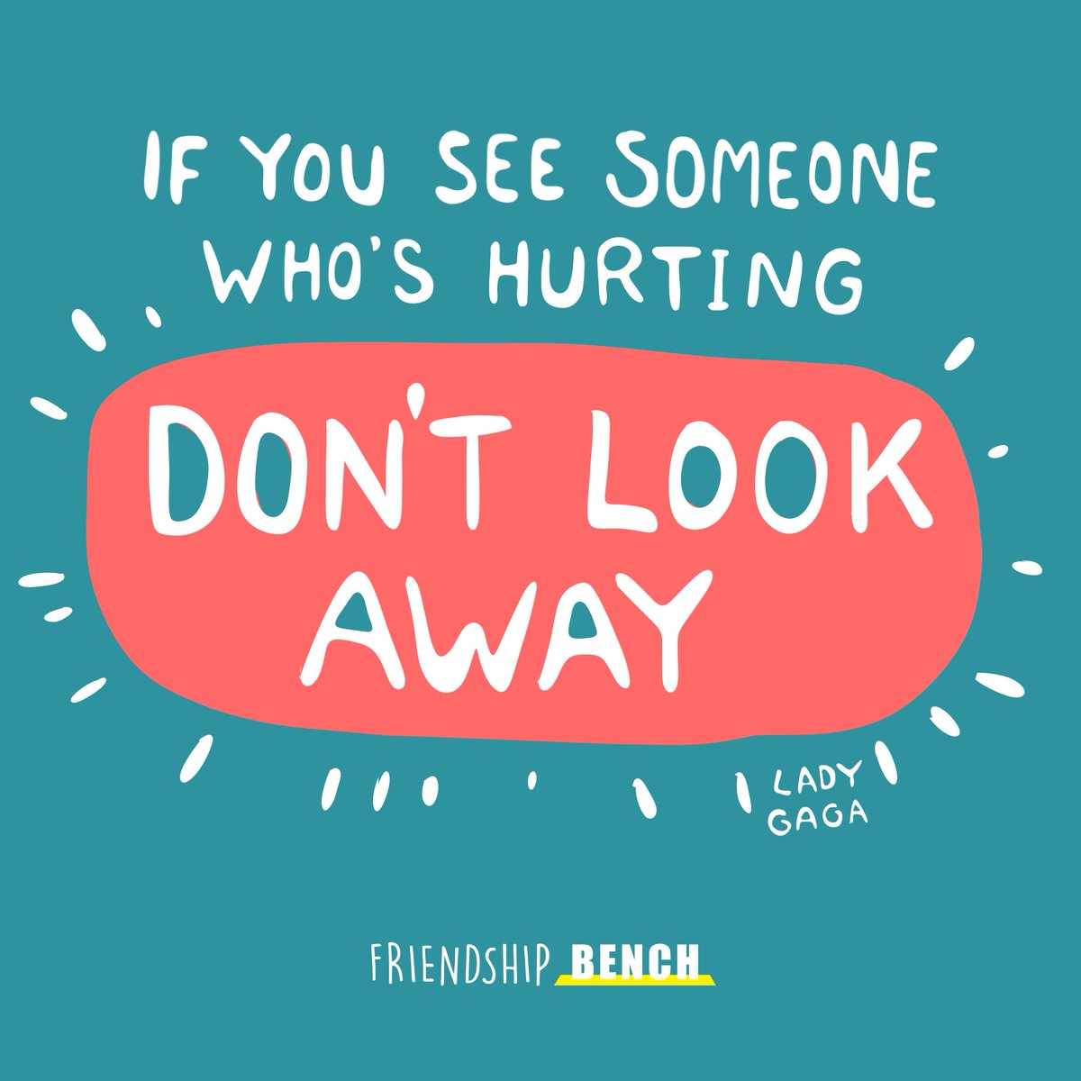 friendshipbench's tweet photo. Be there for others and let others be there for you 🎗 https://t.co/C2DQF23qRM
