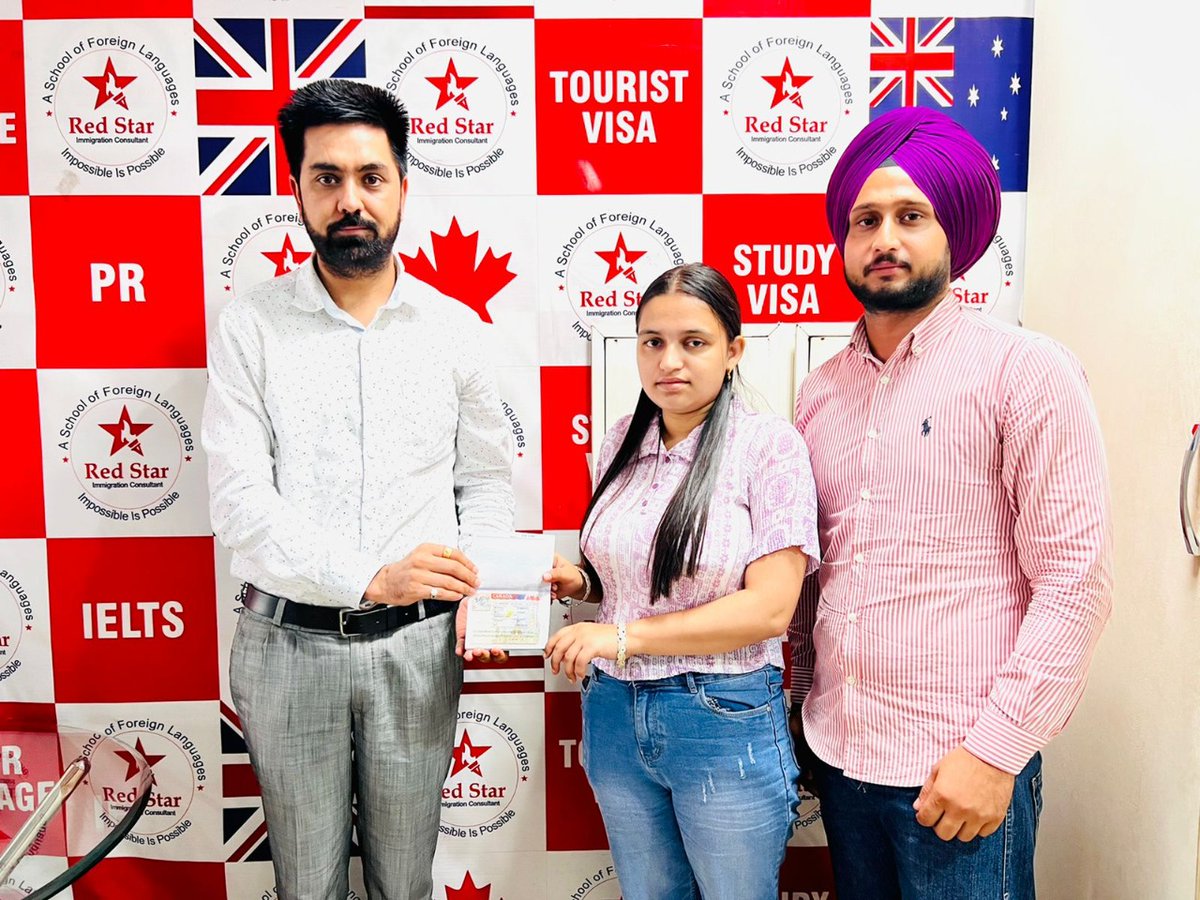 Congratulations Ramandeep Kaur from Ghanuari Khurd for getting 🇨🇦  Study visa in #canadiancollege.if you also want to apply, don't need to worry We are here to help you. The next can be you.#studyvisa #redstar #redstarconsultant  #sohiraj #sohijagraj #sohi #uk #australia #canada