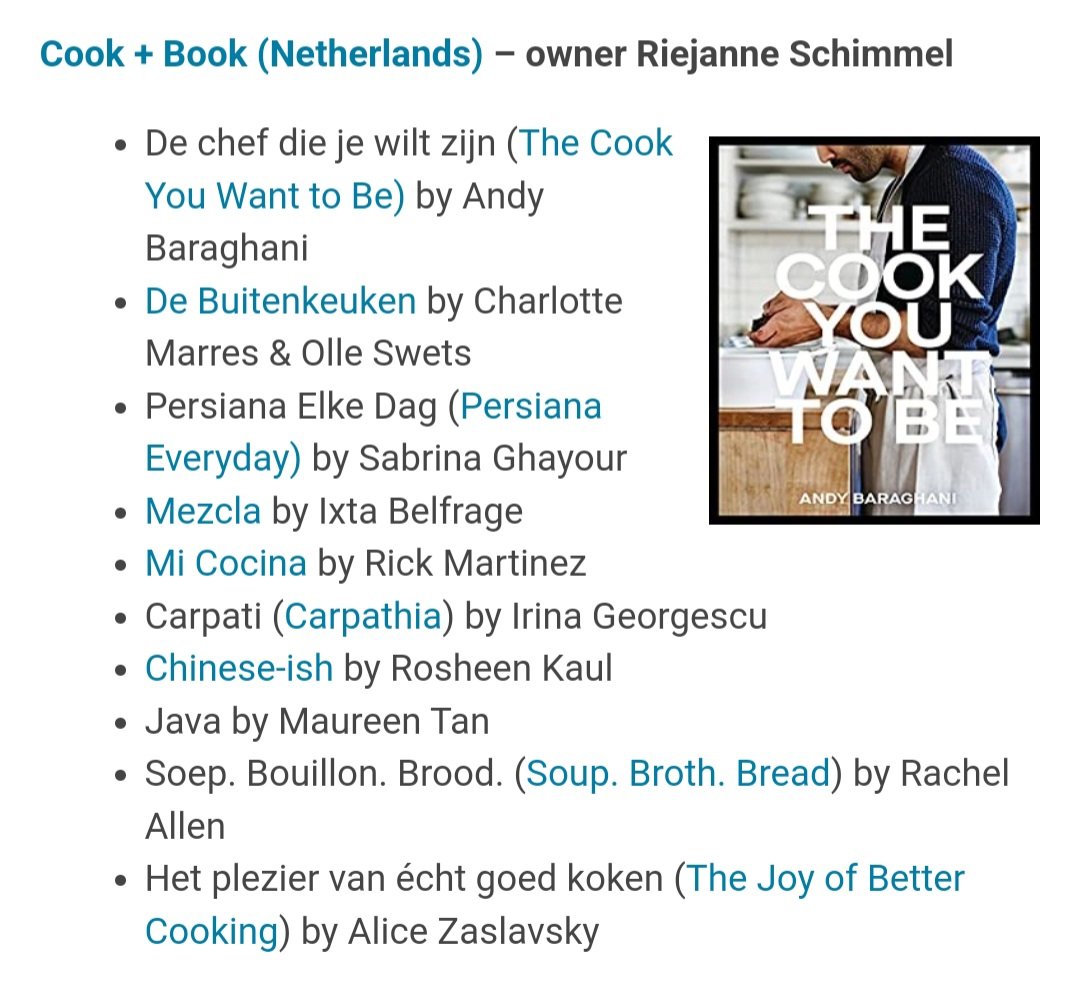 My favourite cookbooks for 2022! Check eatyourbooks.com/blog/2022/12/2… for all lists from cookbook sellers worldwide.