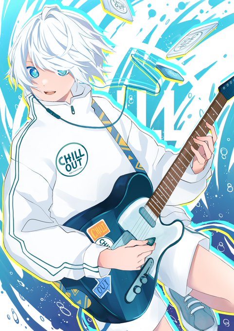 「1boy plectrum」 illustration images(Latest)