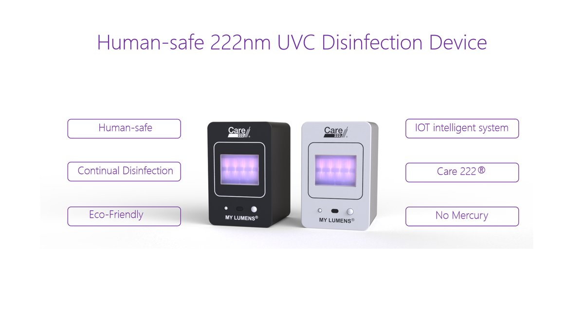 _MYLUMENS's tweet photo. What is the principle of the 222nm UVC disinfection device that is safe for human body?
More solution details, welcome to contact us!!!
market@my-lumens.com
#FarUVC #UVC #Care222 #222nmUVC #Healthcare #Disinfection #Sterile #DecontaminationSolution #Ventilationmeasures https://t.co/SgrjtFJmSz
