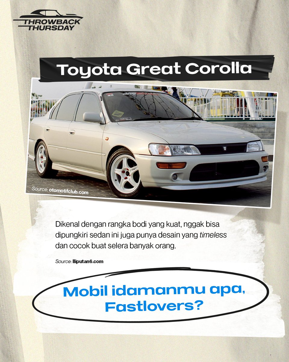 Idaman dari era 90-an 😎😎

Mobil-mobil dari generasi emas ini masih jadi idaman sampai sekarang. Dari desain sampe mesin, jadi something special mobil-mobil ini. Yang hobi mobil pasti ngerti lah😏

Mobil 90an apa yang Fastlovers punya? 

#PerformaLebihBaik
#PercayaFastron