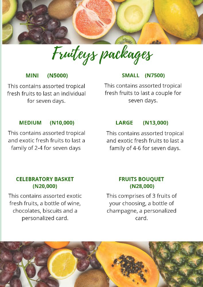 fruiteys's tweet photo. Start your day with a decent breakfast for energy. Breakfast is an important meal of the day and #fruiteys is here to make it just delicious with our range of fresh fruits.
πππ«πππππππ₯
To place an order; send us a Dm or call π
Kindly RTπ https://t.co/et0crVhXr9