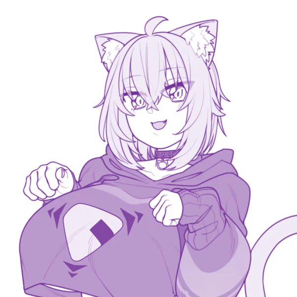 Purple lineart and color makes her look better! 