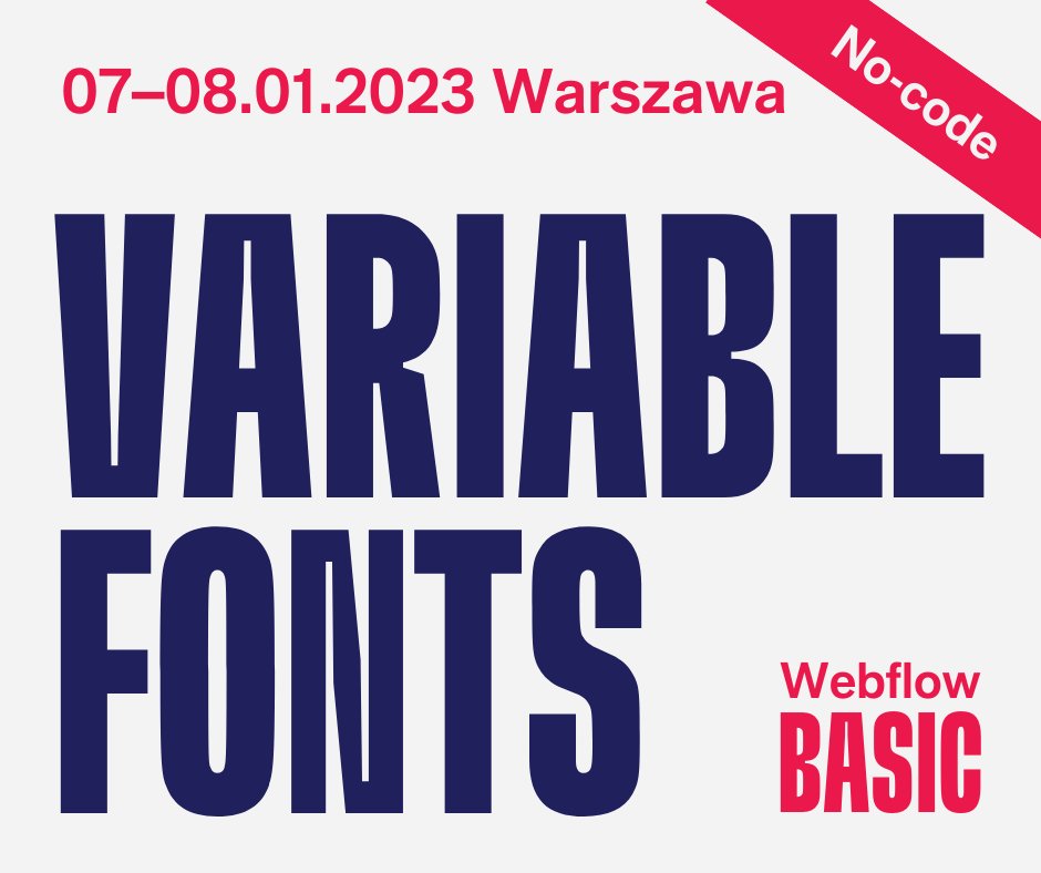 PGDPlatform's tweet image. → Variable Fonts na stronach internetowych bez użycia kodu

→ Intensywny 2-dniowy kurs web designu „no-code” Webflow

→ Rejestracja: polishgraphicdesign.com/workshops/webf…

#nocode
#webflow
#nocodewebdesign