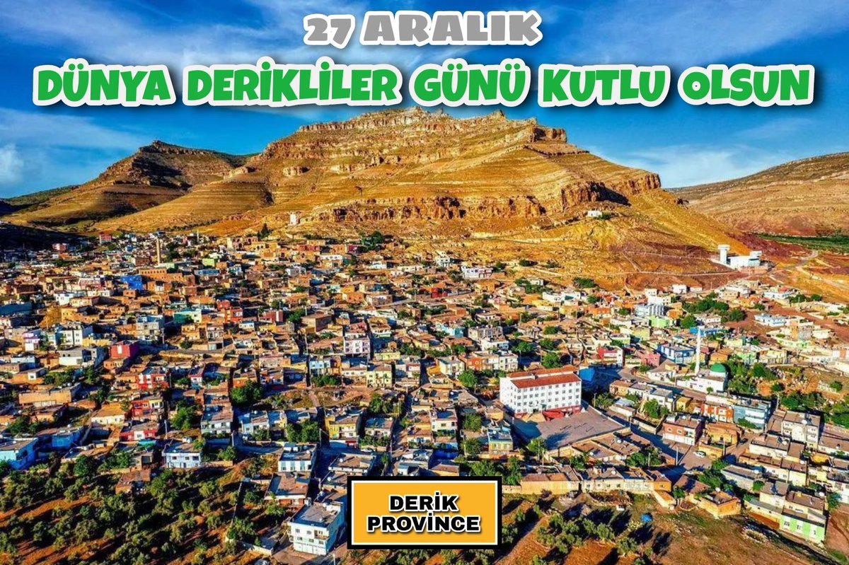 27 Aralık
Dünya Derikliler günü kutlu olsun! 💚🫒👏