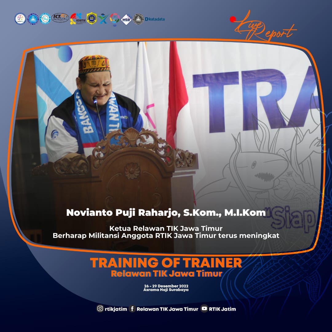 rtikjember's tweet image. Ketua Relawan TIK Jawa Timur menyampaikan didalam sambutannya berharap militansi anggota relawan TIK Jawa Timur terus meningkat.

#rtikjember #rtikjatim #banggajadirelawantik #tot