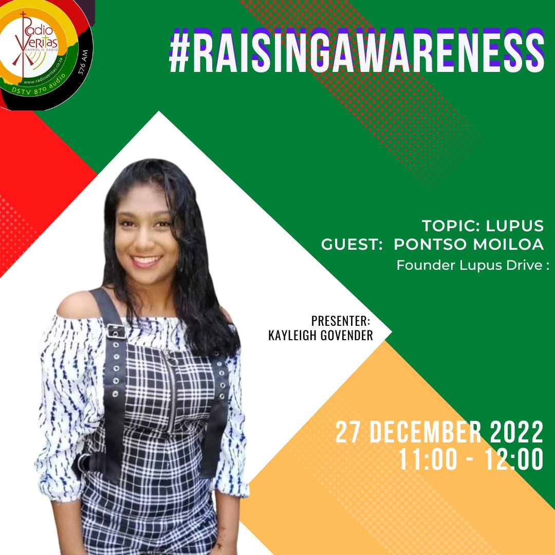 RadioVeritasSA's tweet photo. #RVHolidayProgram 
#NowOnAir #Lupus #LupusDrive https://t.co/61A5H7y6Qs
