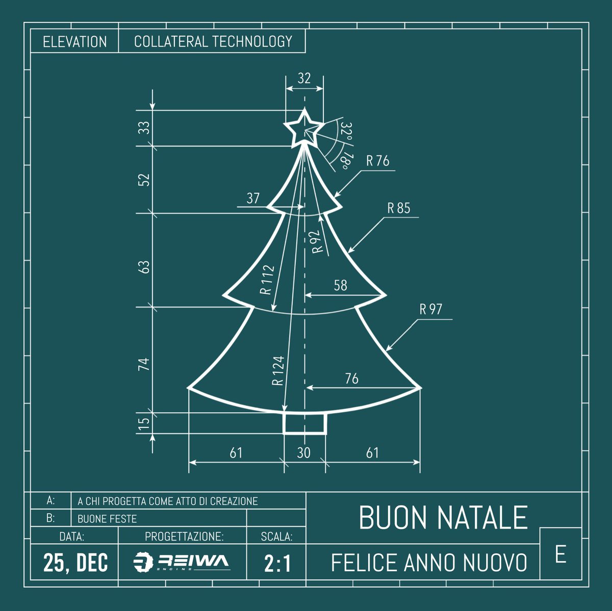 Progettare è sempre un atto di creazione: il nostro augurio è di avere sempre l’energia e la voglia di riempire le vostre giornate di progetti nuovi e significativi.

Buone Feste dal team di REIWA.