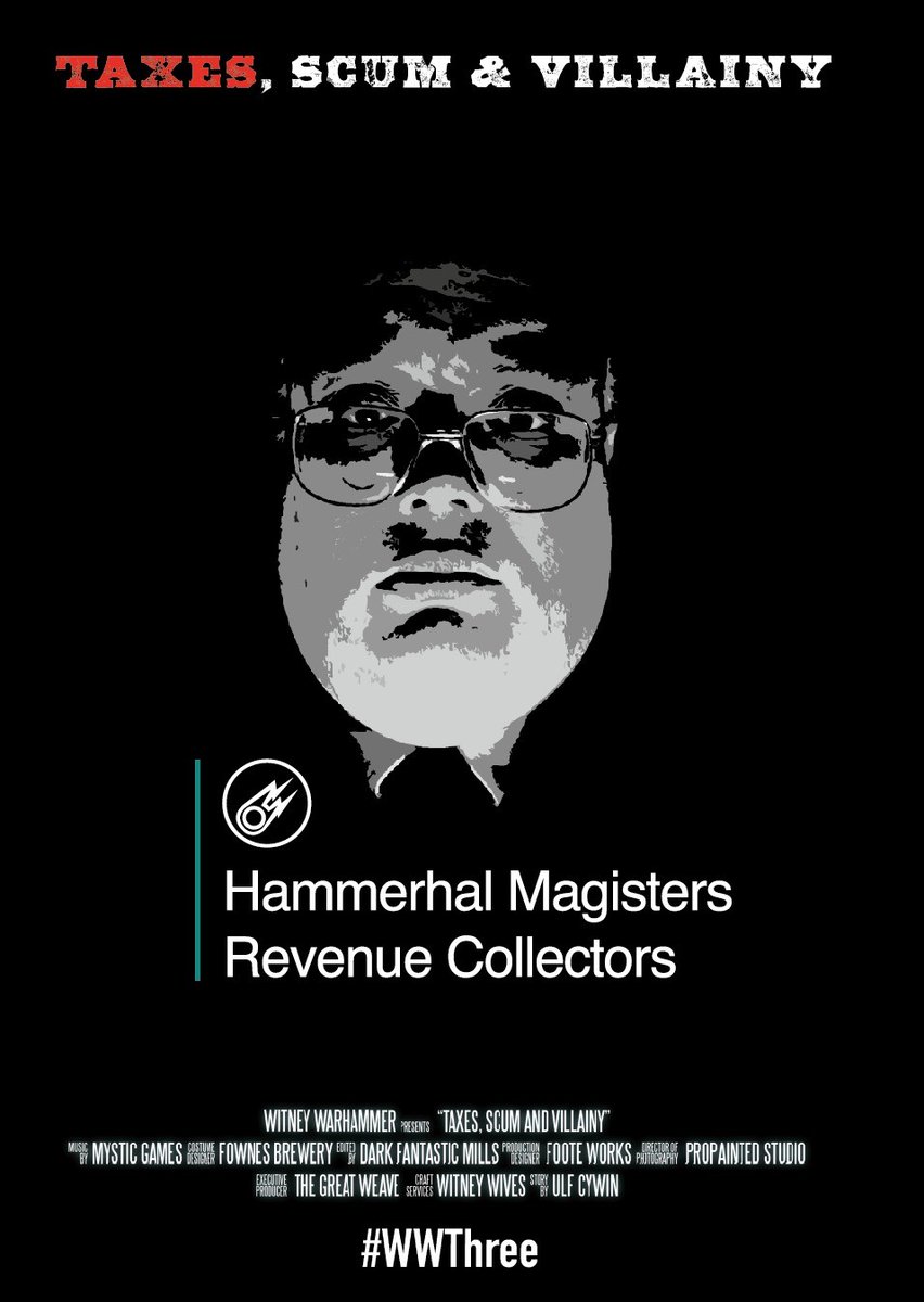 WarhammerWitney's tweet photo. Introducing the first team for #WWThree 
Led by Casimir Funk aka @WarhammerGC - A man on a mission to bring down Dracothfoote Inc.

His top Field Agents includes
@tinracersteve @LiamDurr @LeSwordfish @RichHarding8 &amp; Jeff Ruddle, Elliot Morris, JonSejwacz https://t.co/T5N4GjkrdK