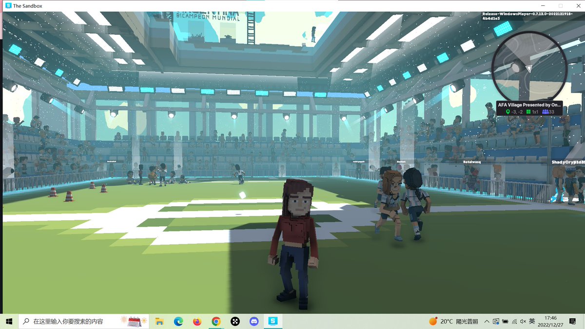 Yu3308's tweet photo. @TheSandboxGame @aera_football @Argentina I dived in the AFA Village presented by OneFootball, check out my screenshot 👇⚽ https://t.co/s1T5jZztAS