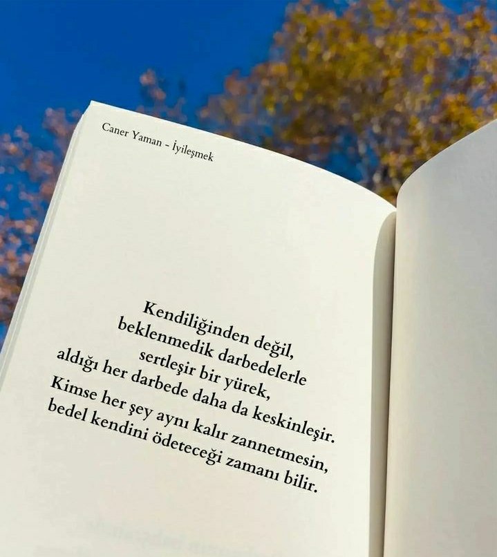 Her acının bir bedeli vardır..
Kimse her şey aynı kalır zannetmesin,bedel kendini ödeteceği zamanı iyi bilir...