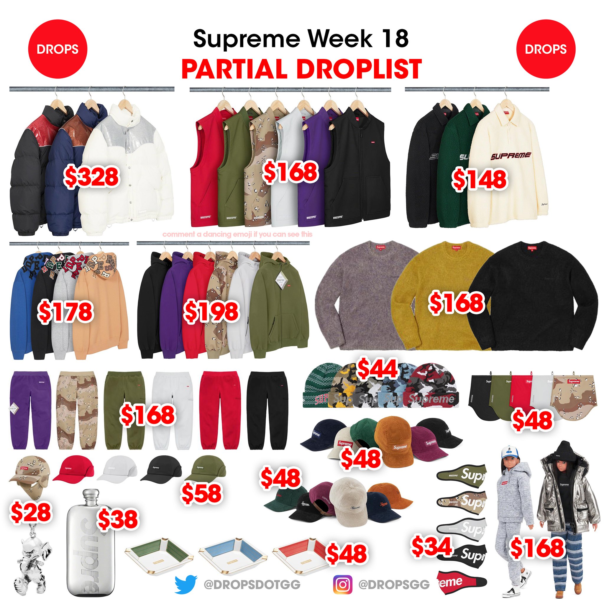 Supreme week 18 cheap
