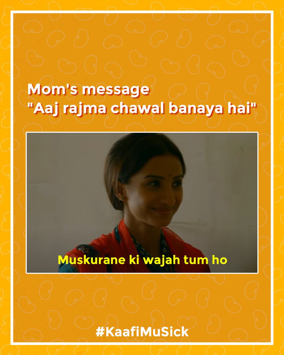 MTVBeats's tweet photo. Gungunane ki wajah bhi tum hi ho - Rajma Chawal 🍛😍
What makes you smile? Comments mein batao ☺️

#MTVBeats #BloodMeinHaiBeat #KaafiMuSick #moms #rajmachawal #maakehaathkakhana @Patralekhaa9 @arijitsingh https://t.co/IKnqfoqfAQ