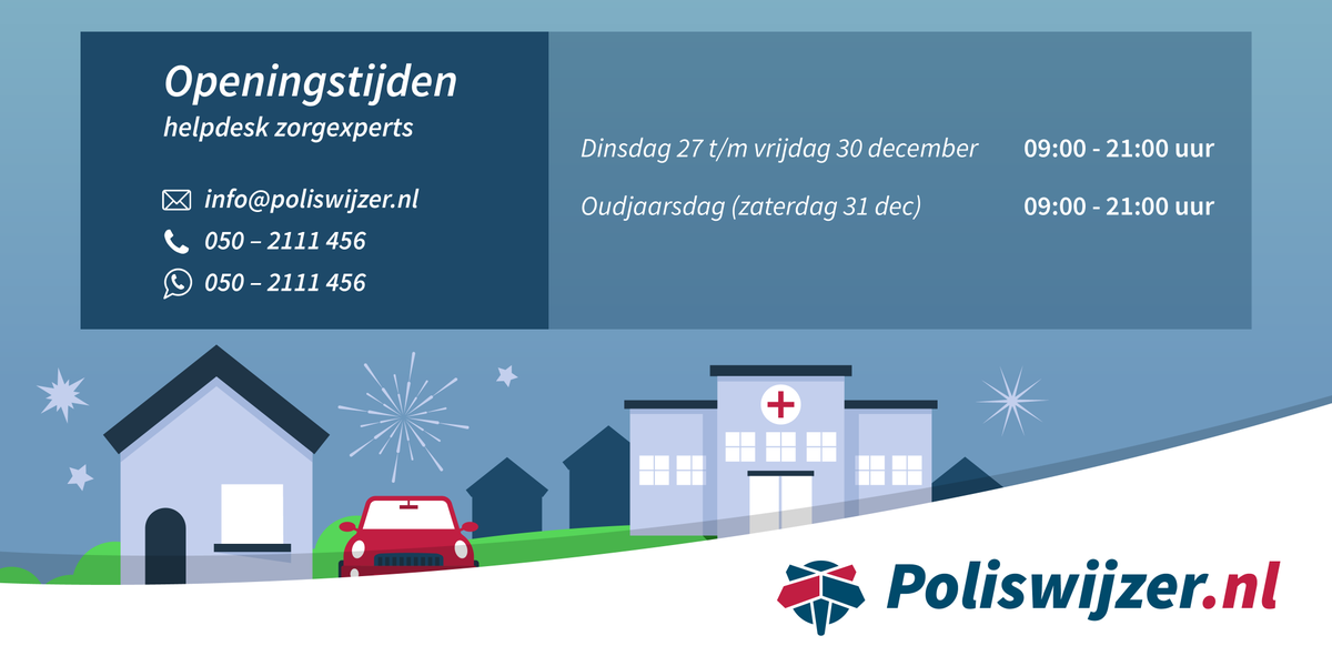 Wist je dat de meeste mensen tussen kerst en oud &amp; nieuw overstappen van #zorgverzekering? 💥 Daarom zijn we deze dagen nog langer open! 

Heb je een vraag of wil je uitgebreid advies? Neem dan contact op met onze zorgexperts.