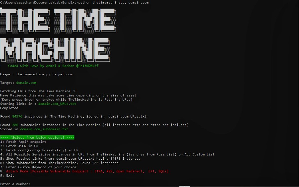 DataOwlSolution's tweet image. The Time Machine
github.com/anmolksachan/T…
Weaponizing WaybackUrls for Recon, BugBounties , OSINT, Sensitive Endpoints and what not.
#TheTimeMachine
#WaybackUrls
#Recon
#BugBounty
#OSINT
#CyberSec