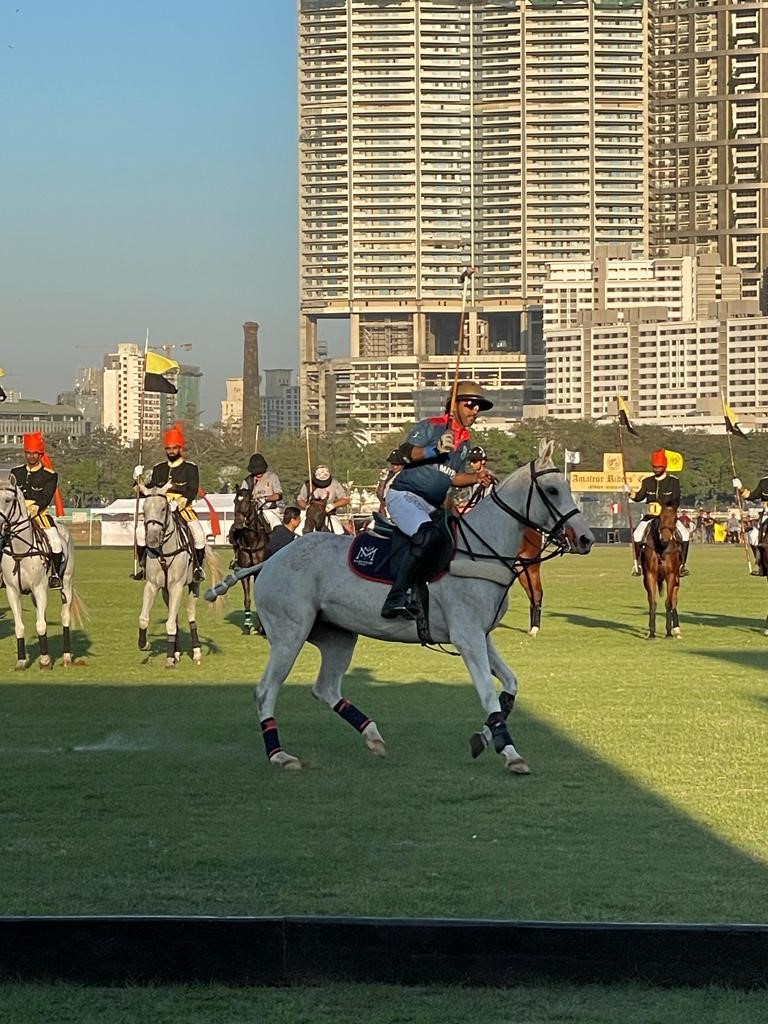 It was really nice to be invited by Mr Riyhad Kundanmal - Polo Chairman, to watch a fantastic polo match at Mahalaxmi Racecourse Mumbai. It's not often you get to sit next to Akbar Khan - Indian actor/director and discuss the intricacies of polo surrounded by family and friends.