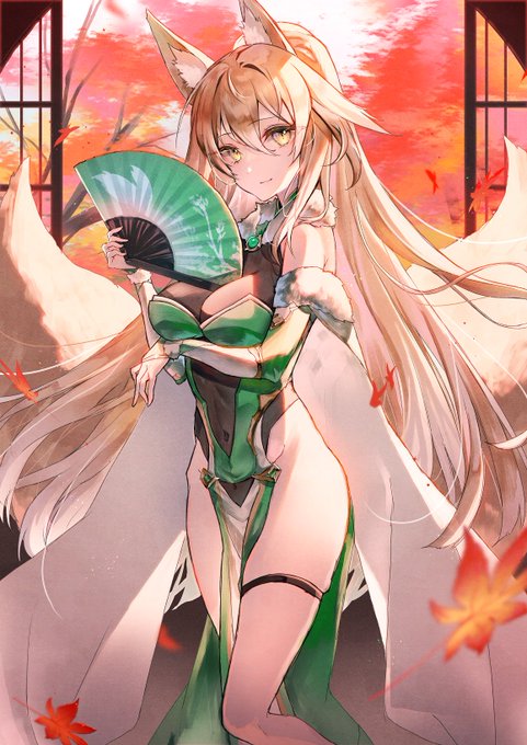 🍁Autumn leaves and fox🦊

幻想的な紅葉を背に佇む翠燐さん
見惚れるような美しさ

※イラストはみぞれ先生にご依頼しました。ありがとうございました!
※skebコミッションです 無断使用・転載お断り 