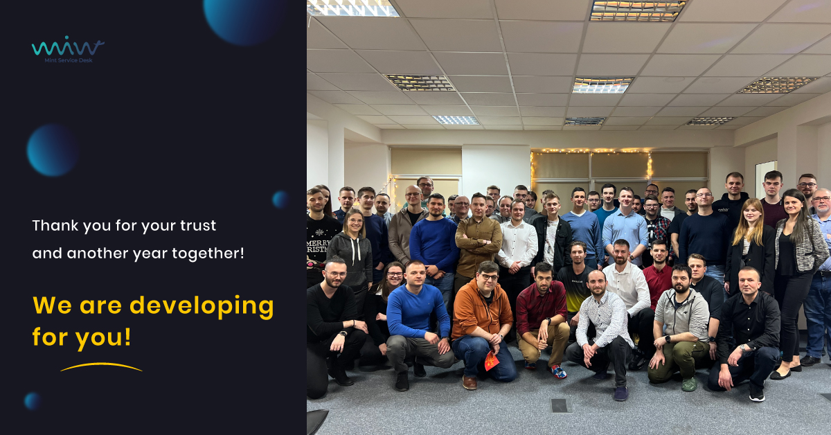 desk_mint's tweet photo. With the approaching end of 2022, we would like to thank you for another year together and for the trust, you have in both our team and the Mint Service Desk ticket management system.
We constantly develop and improve for you! π
#mintsd #mintservicedesk #servicedesk #itsm https://t.co/TPajM1lDlr
