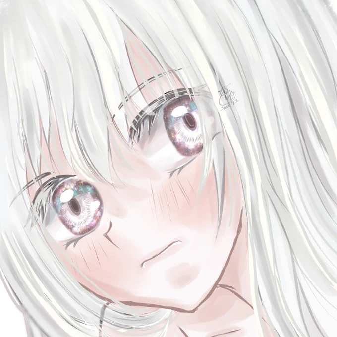 私の描いた「白」を観て今年描いた白い少女達。実はドライフラワーさんに影響されて白い娘を描き始めました。白の難しさを実感した一年。ドライフラワーさんの白は神過ぎる…私らしい「白」が表現出来てたら嬉しいな 