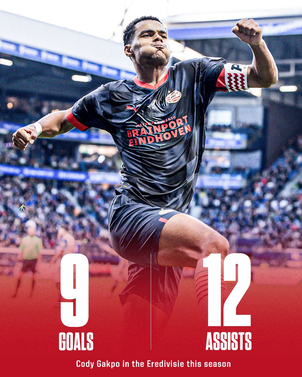 A reminder that no one has had more goal contributions in Europe's top 5 leagues than Cody Gakpo this season 😤🔥