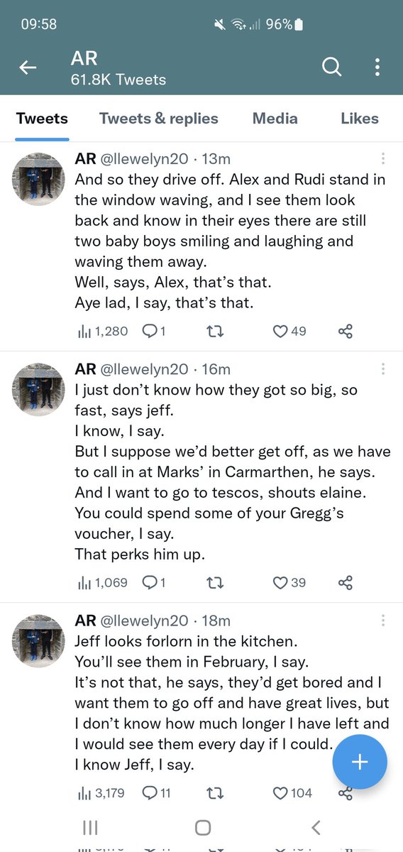 Mr_Martinez75's tweet photo. Well, @llewelyn20, you have absolutely done me with this. 
Both the wistful grandparent and the grown-up baby boys.
And the dad in the middle watching on feeling all the emotions. 
You'll hate me saying it, call me soppy, but these 3 tweets are actually beautiful. Thanks. https://t.co/MiWLimDWSZ