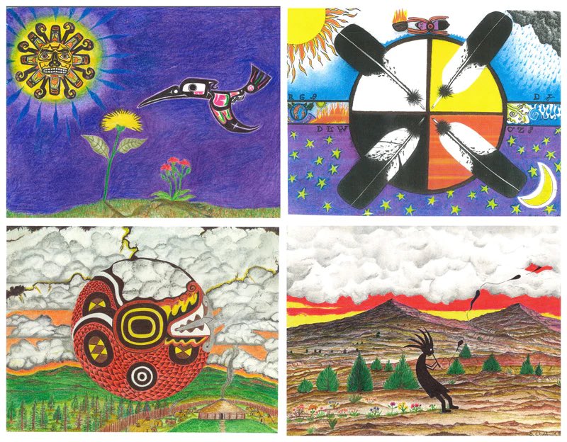 Check these beautiful greeting cards made by indigenous political prisoner Oso Blanco. They benefit the Children’s’ Art Project. burningbooks.com/products/oso-b…