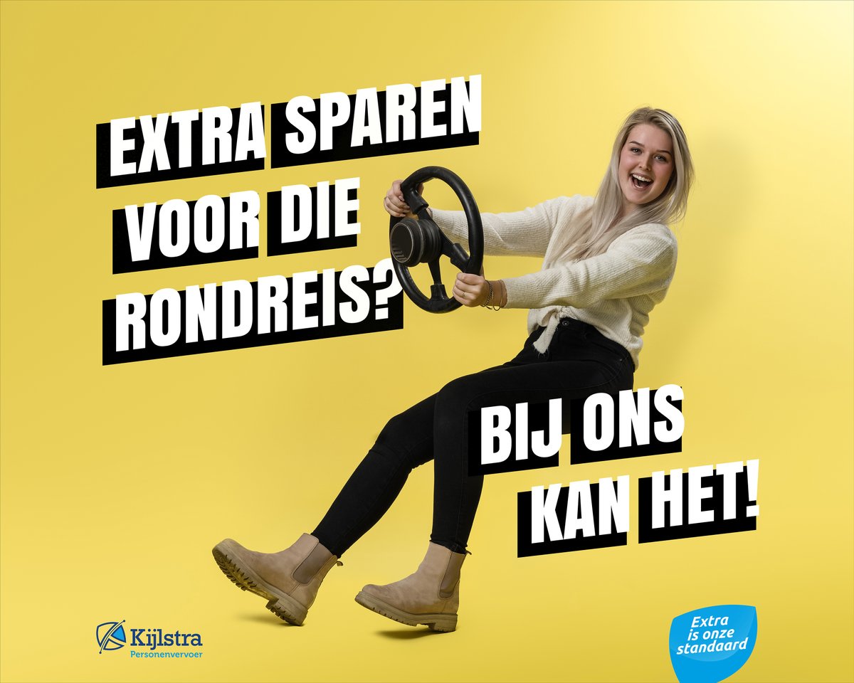 Wil je sparen voor die wereldreis, ben je een kei met mensen en heb je je rijbewijs? Wij hebben dé bijbaan vol avontuur en reizen. Kom bij Kijlstra op de taxi! 

Check onze website voor meer informatie: bit.ly/3Gkk0Zu
