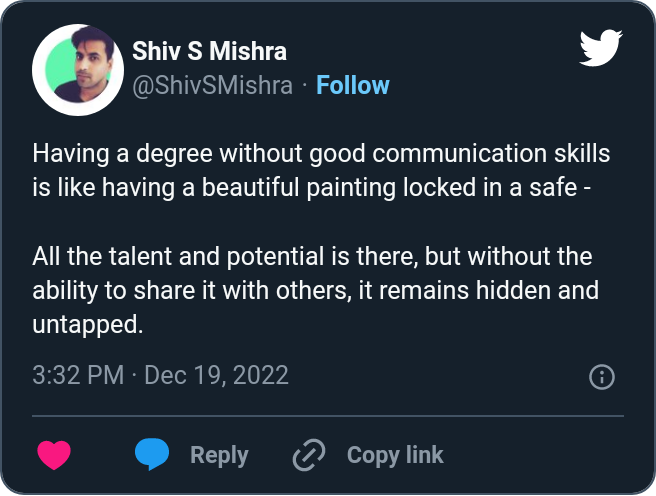 TheFoundPoint's tweet photo. Communication is key! Enhance your skills and open the door to endless opportunities.

#communicationskills https://t.co/NtWKXMN6tV