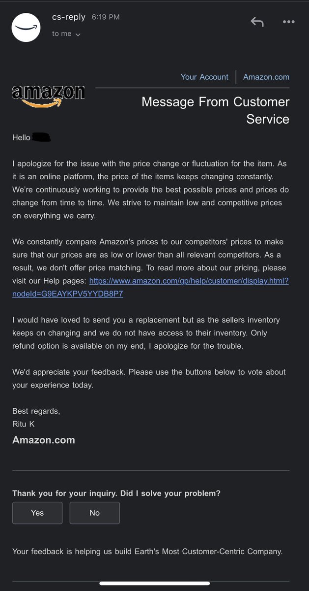 glitterviews's tweet photo. @AmazonHelp Wow! So @Aramex lost my package and @amazon doesn’t want to replace my order because of price difference? Like seriously? Does this make sense?  @JeffBezos @AmazonHelp https://t.co/TQVhlkQjHJ