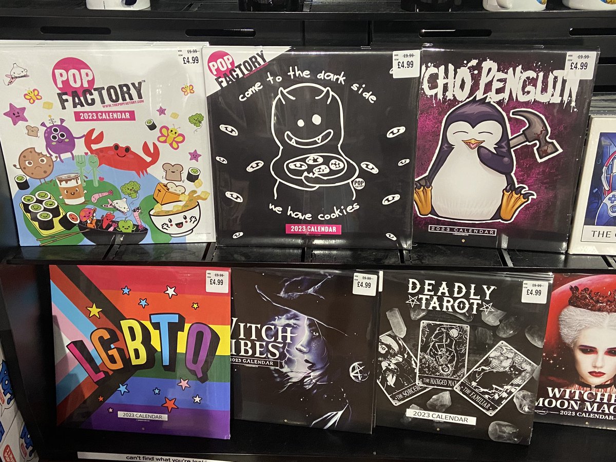 hmvhighwycombe's tweet photo. Our 2023 calendars are £4.99!! Come and get them before the new year 🎉🎊 #2023 #calendar #popfactory #lgbtq https://t.co/Ma1zqlaGzT