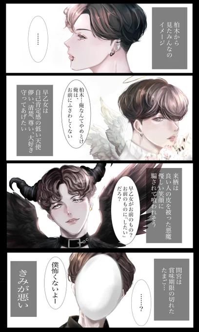 柏木から見たみんなのイメージ
#創作BL 