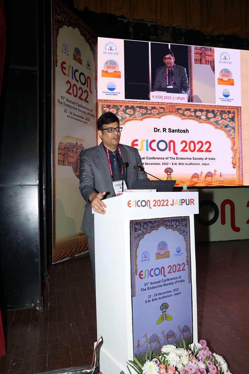 magnaCODE's tweet image. Magna Centres feels proud to share that Dr. Santosh Ramakrishnan, Consultant Endocrinologist, Filmnagar, Hyderabad has been invited to present and be a panel member at the 51st Annual Conference of The Endocrine Society of India which was held at Jaipur.

#ESIcon #magnacentres