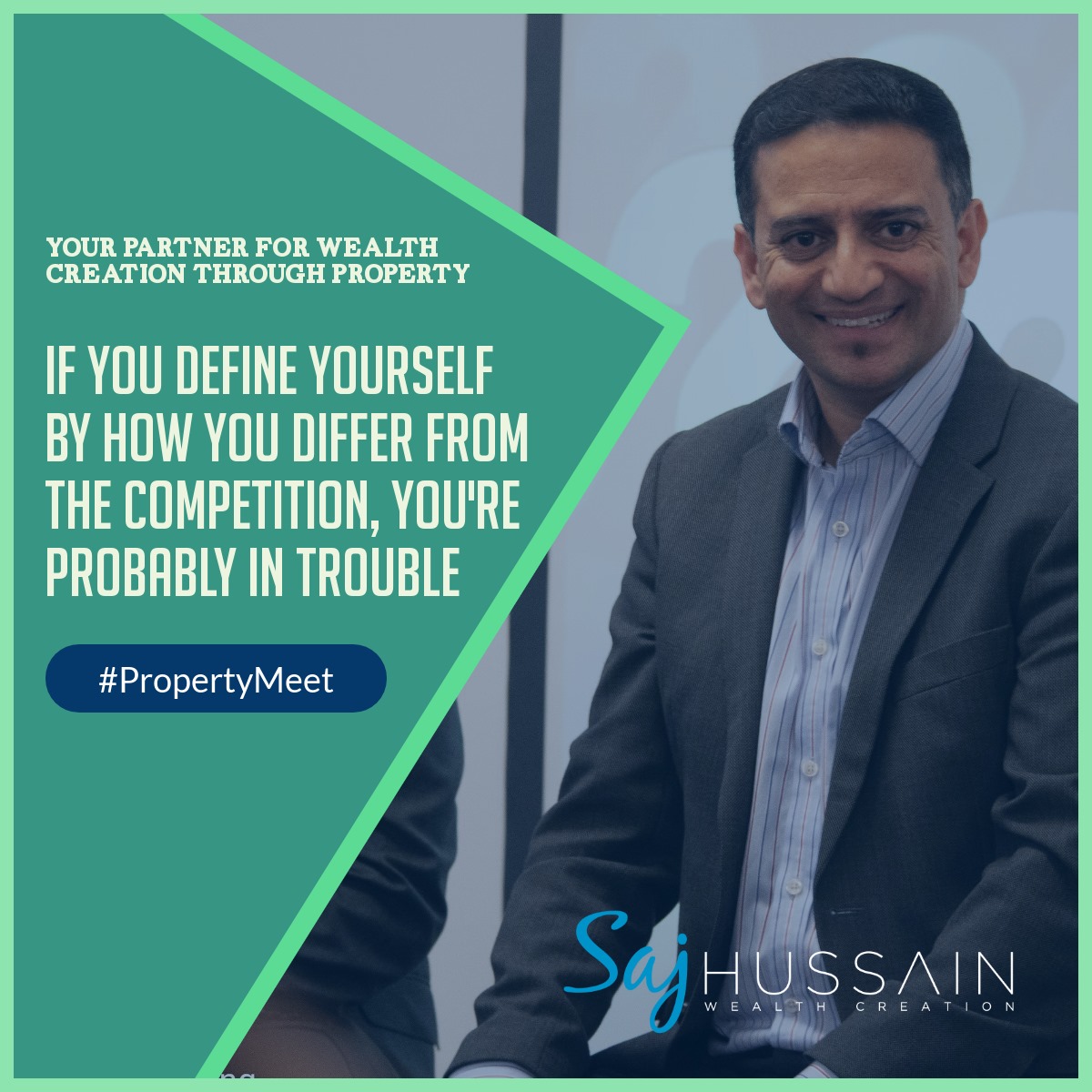 TheSajHussain's tweet photo. If you define yourself by how you differ from the competition, you're probably in trouble.
#SajHussain
#PropertyMeet https://t.co/ytkvQTO6wv