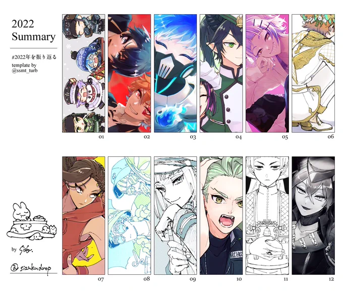 テンプレお借りしました～今年はちゃんと埋められてうれしい#2022を振り返る #Artsummary2022 