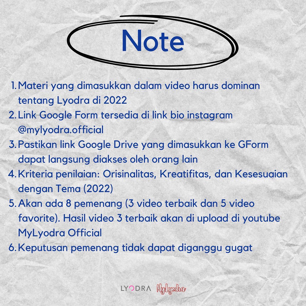 MylyodraOfc's tweet photo. hi guys👋

ikutan MyLyodra Competition yuk!

untuk menutup tahun 2022 ini, kita buat challenge nih, yuk kita flashback dulu perjalanan karir @imlyodra sepanjang 2022 dgn Lomba edit video "Lyodra's Kaleidoscope 2022"

link pendaftaran https://t.co/Iy1GIG6xqx 

dibaca S&amp;K nya ya!🙌 https://t.co/gvnh8Harf0