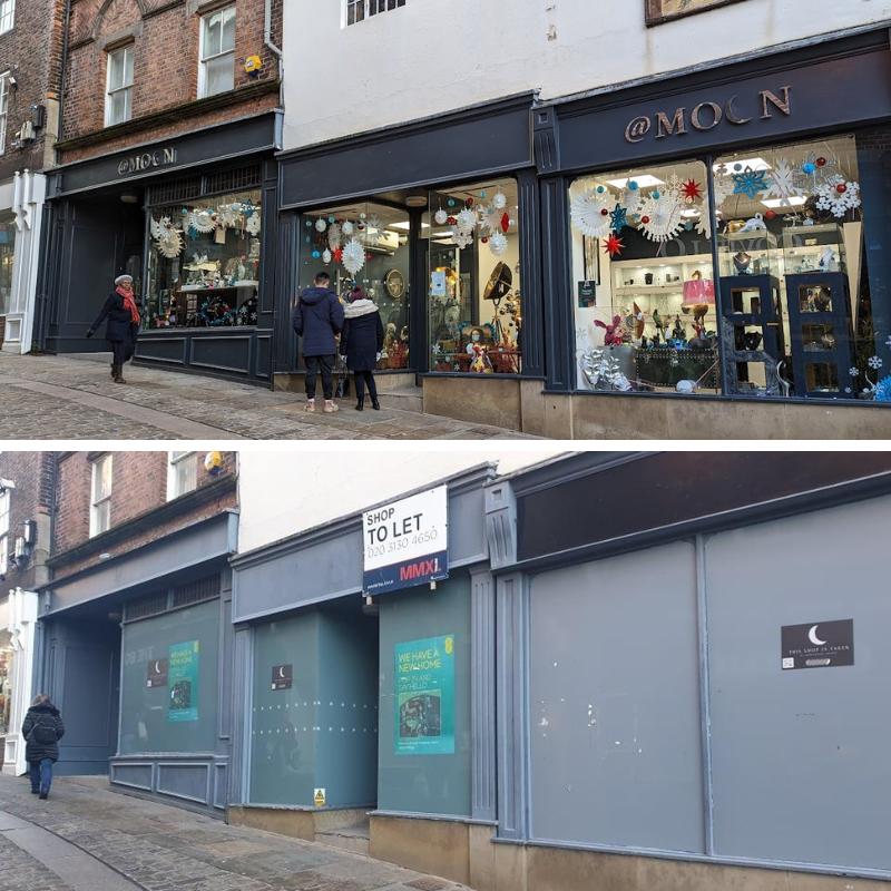 'Local jeweller @MoonJewellery, which upsized to the ex-EE store in April, has transformed the street’s lower stretch with its vibrant window displays'.

Just look at that before and after, featured in today's @TheNorthernEcho! 

thenorthernecho.co.uk/news/23192812.…

@IndieDurhamCity #Durham