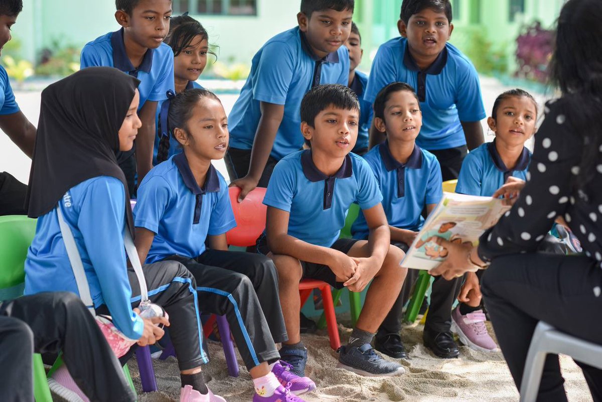 Thank you Reading Room &amp; <a href="/MoEdumv/">Ministry of Education</a> for partnering with us to conduct book readings sessions for grade 1 students of Haa Alifu Atoll Education Centre.