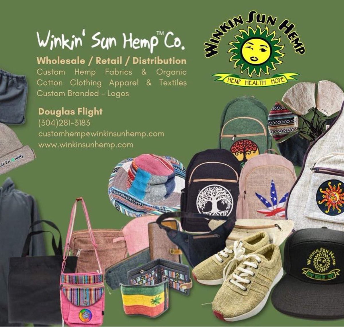 AppTabee's tweet photo. Hemp will heal the world
Our new sustainable partner Winkin Sun Hemp Company takes much pride in educating and promoting public awareness of Agricultural Hemp including providing a large selection of unique and custom Hemp products.
Advocate of reintroducing industrial #Hemp #CBD https://t.co/DSadTO1WQ1