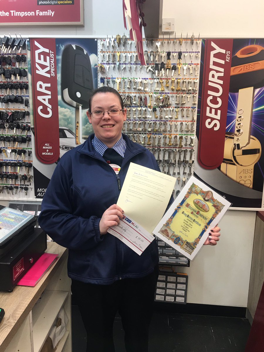darren brown (@darrenbrowna6) on Twitter photo Danielle Jones with her 5 years service award. Well done Danielle <a href="/JamesTCobbler/">James Timpson</a> @staceshallcross <a href="/janet_leighton/">JanetLeighton</a> Danielle Jones with her 5 years service award. Well done Danielle <a href="/JamesTCobbler/">James Timpson</a> @staceshallcross <a href="/janet_leighton/">JanetLeighton</a>