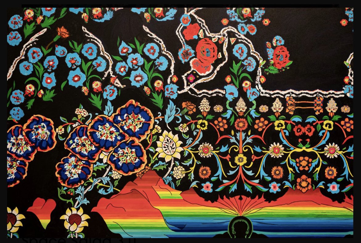 <a href="/reverse_visuals/">reverse</a> This work by <a href="/FrancescaAcacia/">Francesca Acacia</a> is an unconventional blend of AI art and acrylic painting