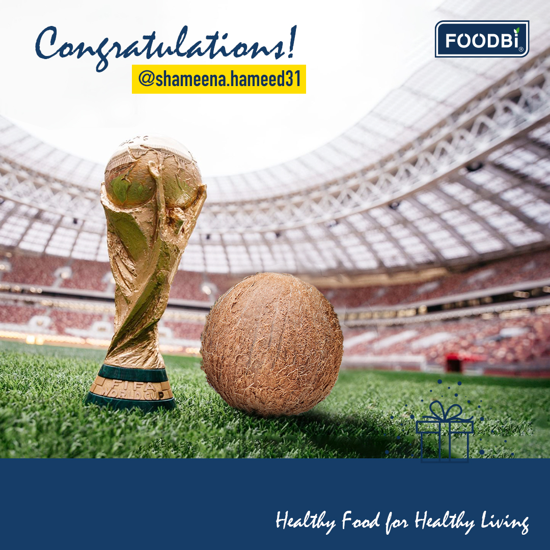 Delighted to announce that the winner of our Instagram contest is @ shameena.hameed31 . Pls DM us.
Hearty Congratulations!

#foodbi #winwithfoodbi #tbhqfree #gmofree #purecoconutoil #coconutoil #nutritional #healthyliving #superfood #immunity #fitness #naturaloil #foodbloggersuae