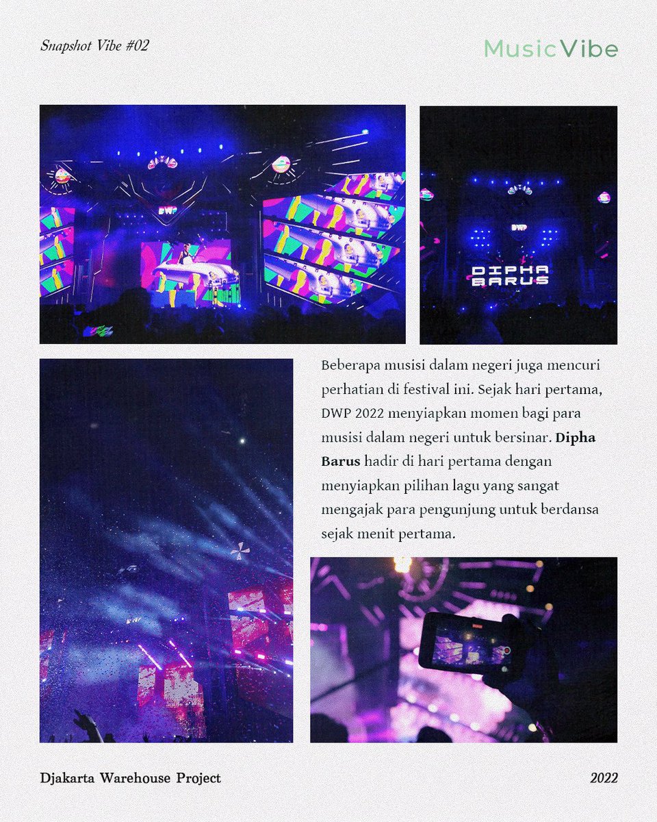 musicvibecom's tweet photo. Kilas balik panggung @DWPfest 2022 ✨

Buat sobi-sobi yang belum sempet dateng ke #DWP22 kemarin, jangan sedih! Ini dia beberapa momen yang berhasil MusicVibe abadikan buat kalian nikmati 🫶🏻

Buat yang kemaren dateng, siapa performer paling asik versi kalian? Komen di bawah ya! https://t.co/bsEwMDqGp4