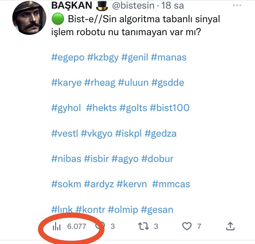 bistesin's tweet photo. 3.876 takipçi ile aylardır sizlerle birlikte ekonomi - borsa da sosyal medyadayız
6.077 kişi ile, takipçi sayımızdan 1.56 kat görüntülenme almış
#egepo #kzbgy #genil #manas
#karye #rheag #uluun #gsdde
#gyhol #hekts #golts #bist100 https://t.co/3YbJ5OTgRS
