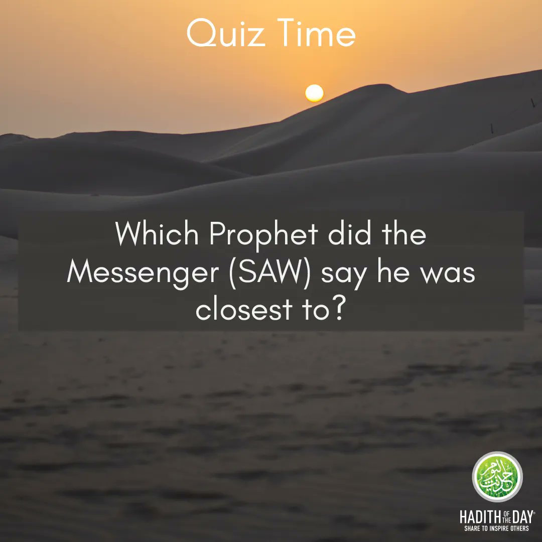 Hadithoftheday's tweet photo. Quiz Time! https://t.co/L9eHRZRRjW