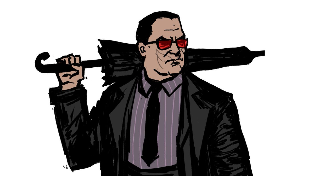 cinnamonpepsi's tweet photo. What if Penguin, in the finale of his show, says "Oswald, what a gimp", throws his gun away, and wears Carmine's sunglasses in his honour. https://t.co/dEIyoH97rX