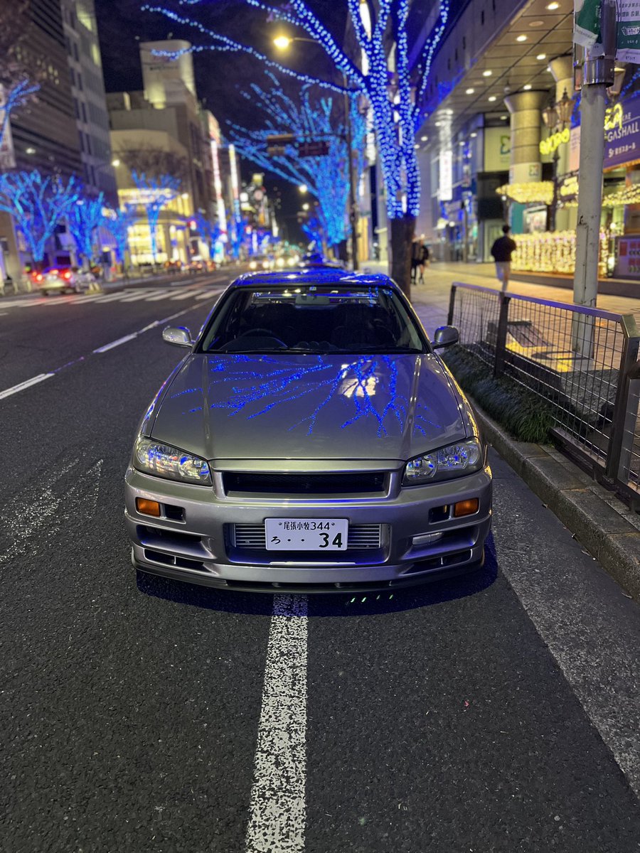 renato_er34's tweet photo. 栄イルミネーション！
#er34 #gts #25gt #rb25 #nissan #skyline #栄 #イルミネーション #jdm https://t.co/r6xRnqWDKC