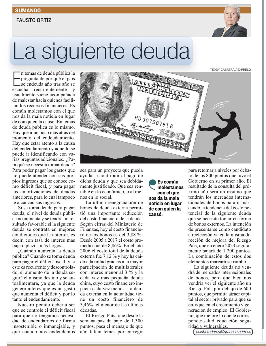 ⁦<a href="/faustortizd/">Fausto Ortiz D</a>⁩ escribe en el ⁦<a href="/Expresoec/">Diario Expreso</a>⁩ de hoy sobre nuestra deuda eterna.